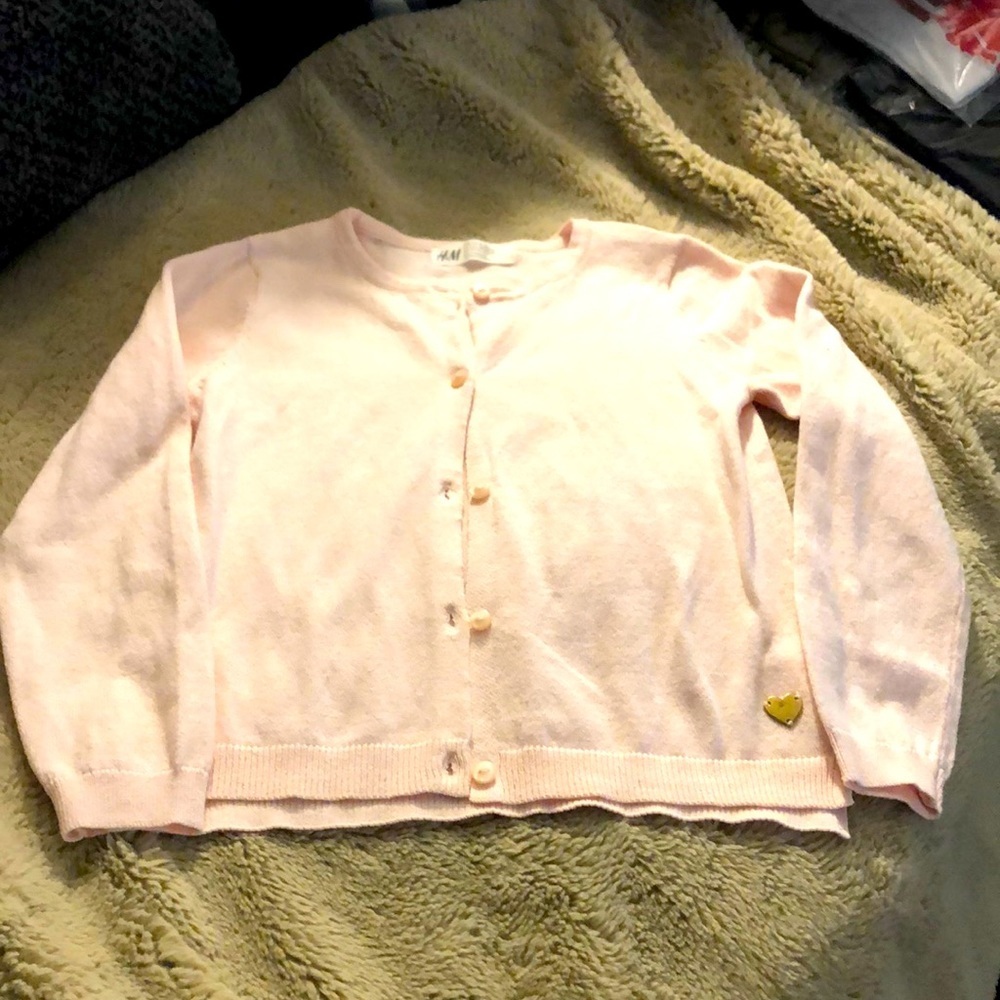 🎉4 for $20 H&M Light Pink Cardigan, size 4-6 years